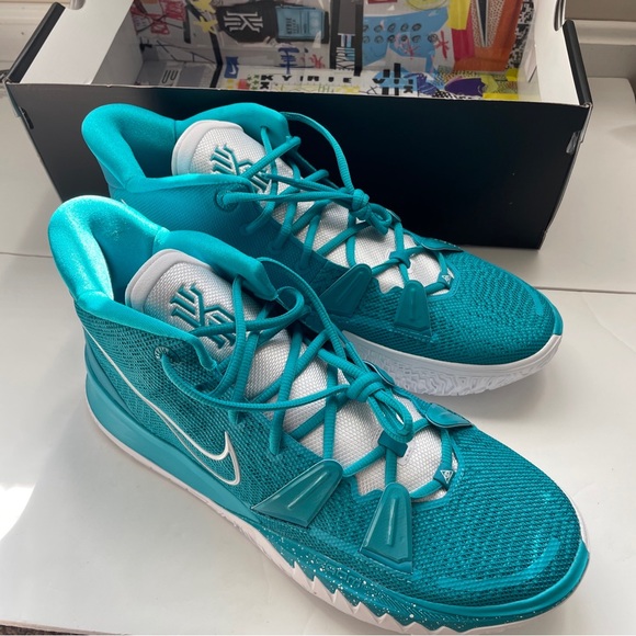 Nike Shoes Men New Sz 4 Nike Kyrie 7 Tb Promo Rapid Teal White